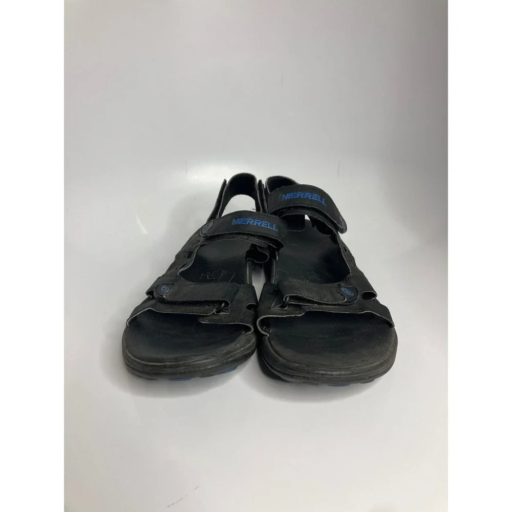 Merrell Performance Sandals Mens 12 Black Blue Good Strappy Air Cushion J289823C